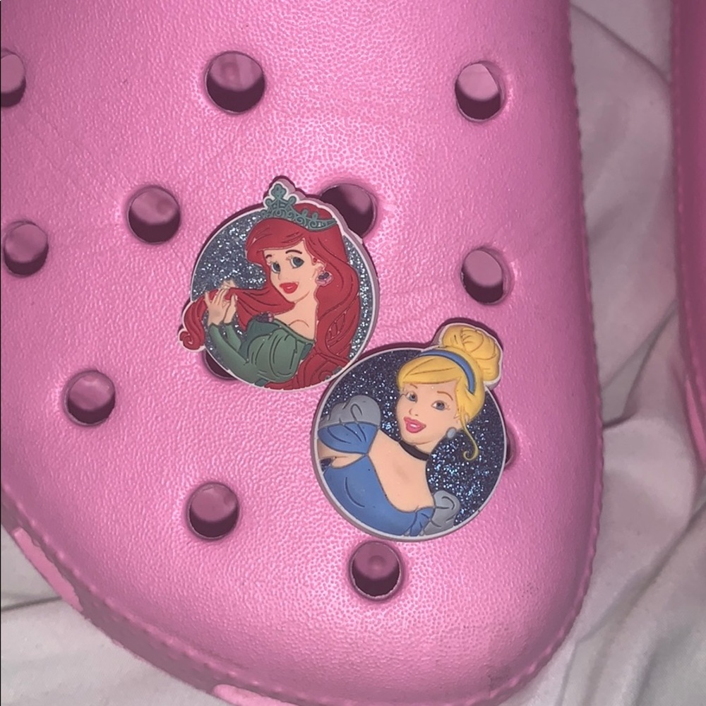 Princess Ariel and Cinderella Croc Charms/Jibbitz